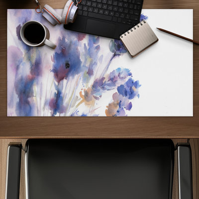 Watercolor Lavender Flowers Gaming Mat | Farmhouse Home Decor