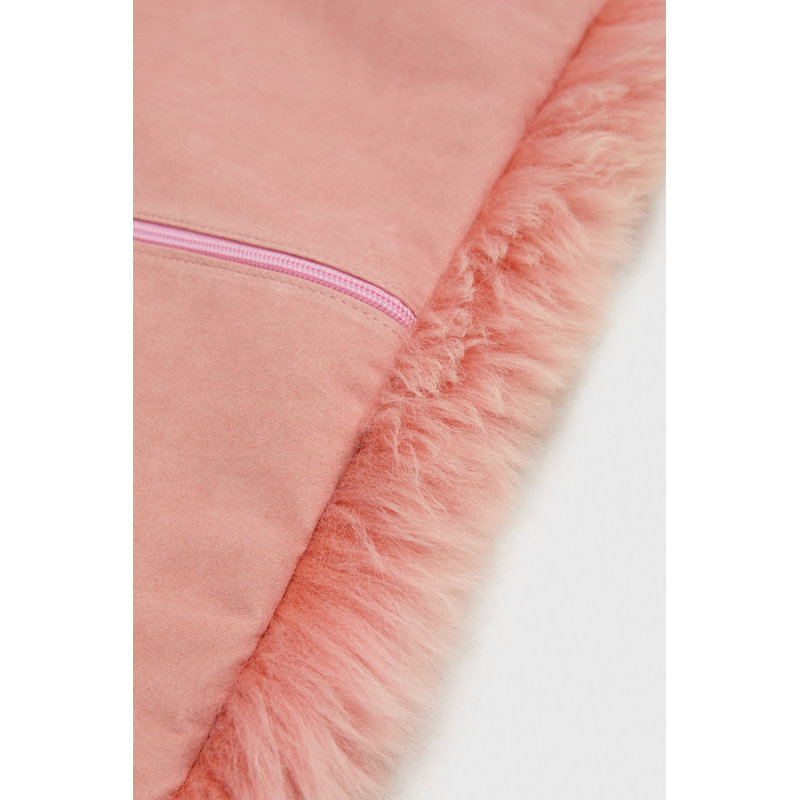 Teton Sheepskin Scatter Cushion Cover, Pink