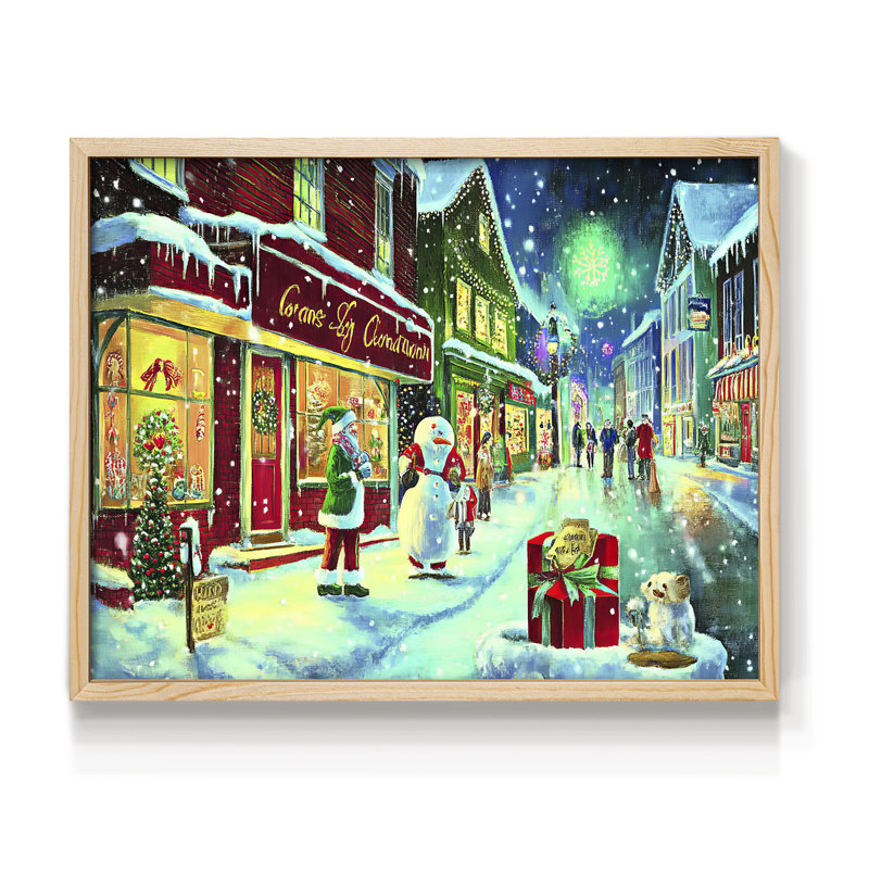 Art de Noël - CDXCII - Reproduction encadrée - Restickable, H 11 po x l 14 po, Naturel