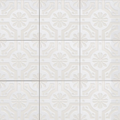 Triplex 7.75" x 7.75" Ceramic Patterned Wall Tile