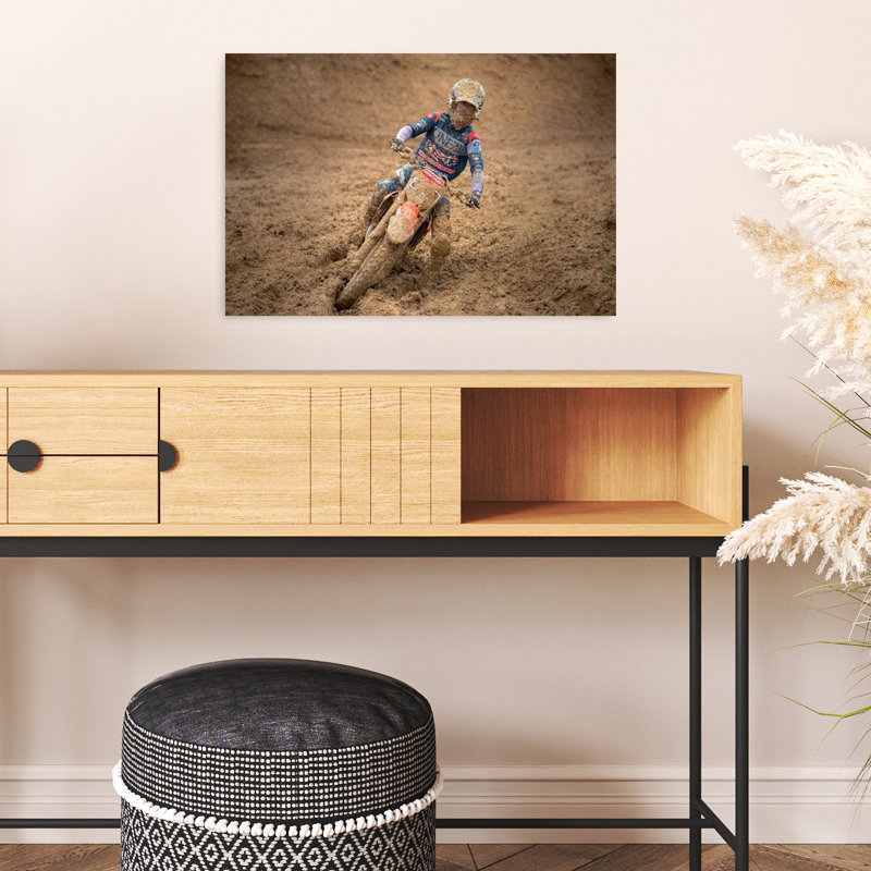 «Muddy Motocross Thrill», reproduction d'art murale contemporaine, H 16 po x l 24 po