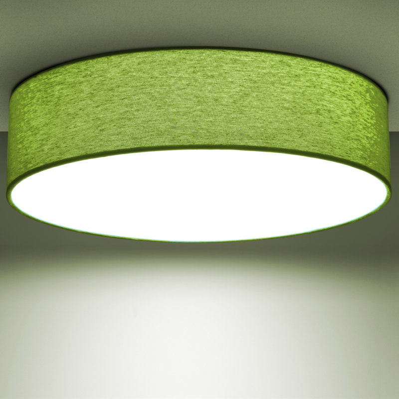 Parvin Fabric Flush Mount, Neon Green, 13cm H x 51cm W x 51cm D