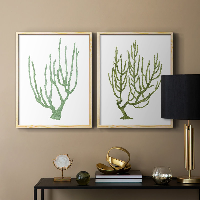 Coral Souvenirs II - reproduction encadrée de qualité supérieure - prête à être accrochée - aucun clou requis - aucun clou requis