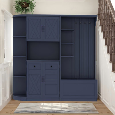 Allen Hall Tree with Storage Cabinet & 4 Hooks by Red Barrel Studio
