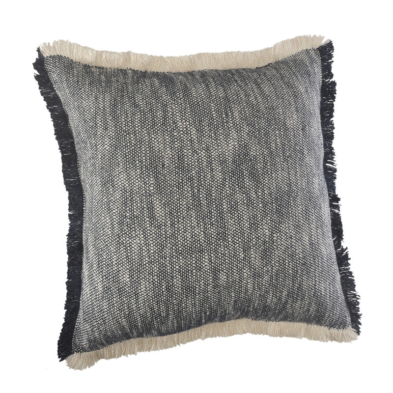 Housse de coussin en coton tissé à la main, Bleu minuit, Polyester