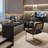 Black Rectangular Solid Wood desk-533863600-533863615