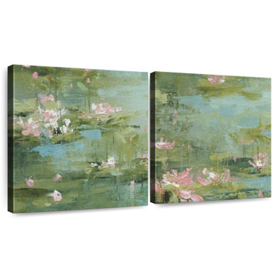 Celadon Waterlillies Diptych