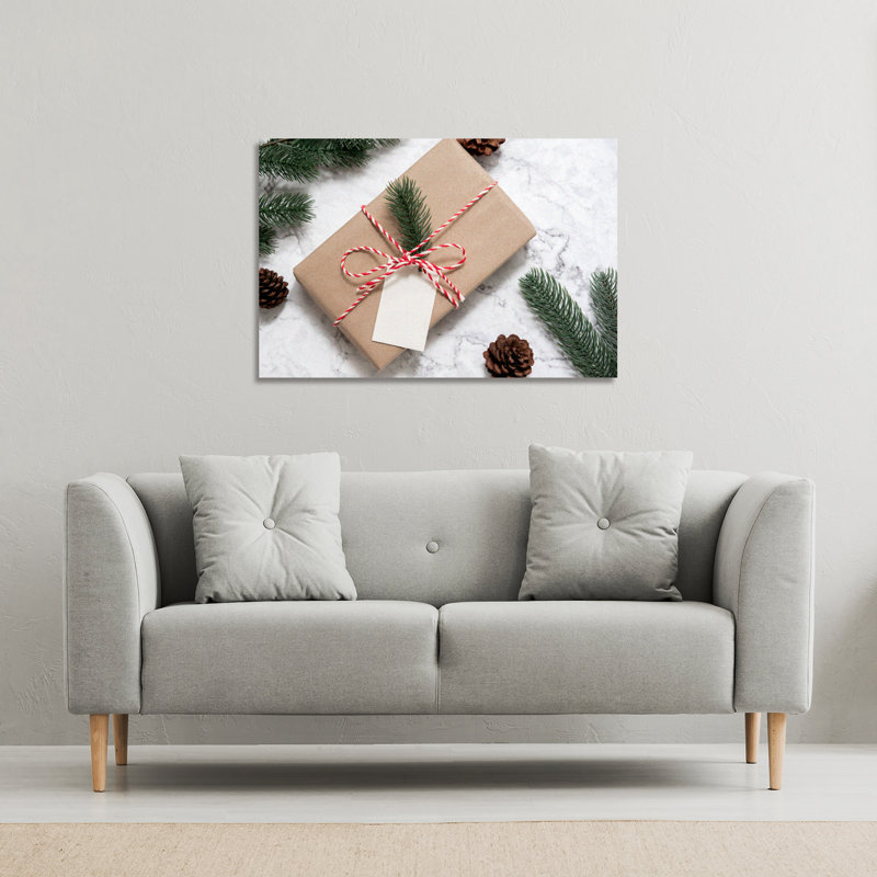 Christmas Baubles - Wrapped Canvas Print, 41cm H x 41cm W