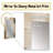 beige minimalism elegance in bloom - Flowers Large Mirror, Traditional Unique Wall Mirror Decor, Printed Metal Art-294965426