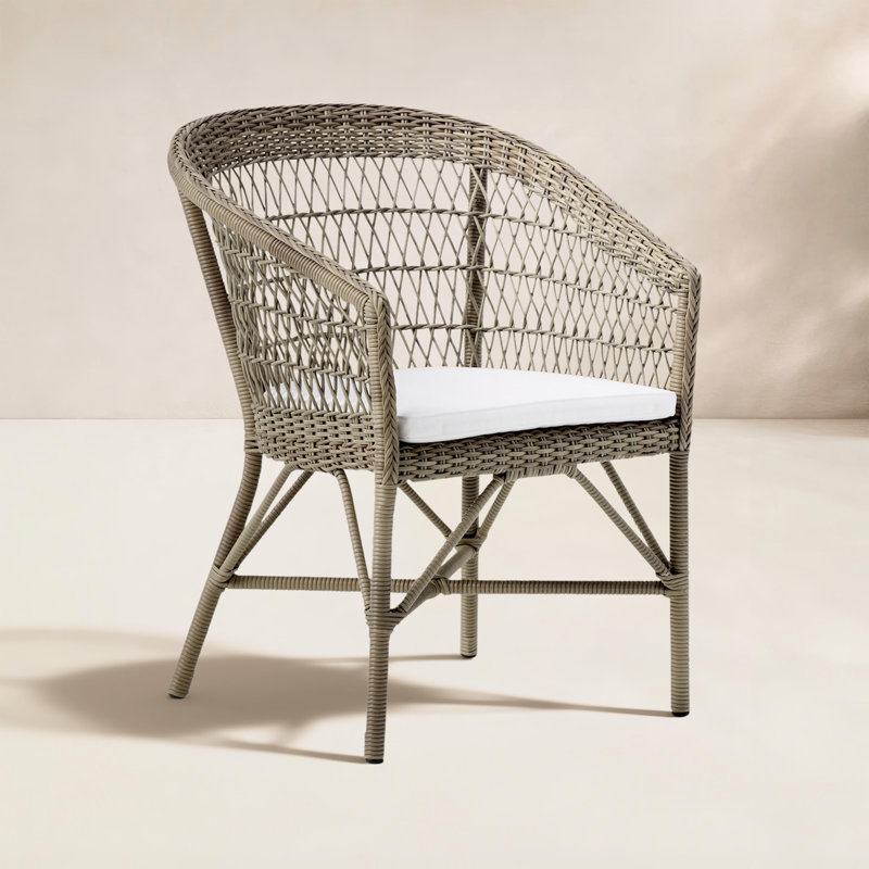 Georgia Garden Outdoor Dining Armchair, Tempotest White Revolution®