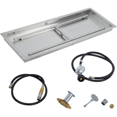 Stainless Steel Fire Pit Kit With Burner