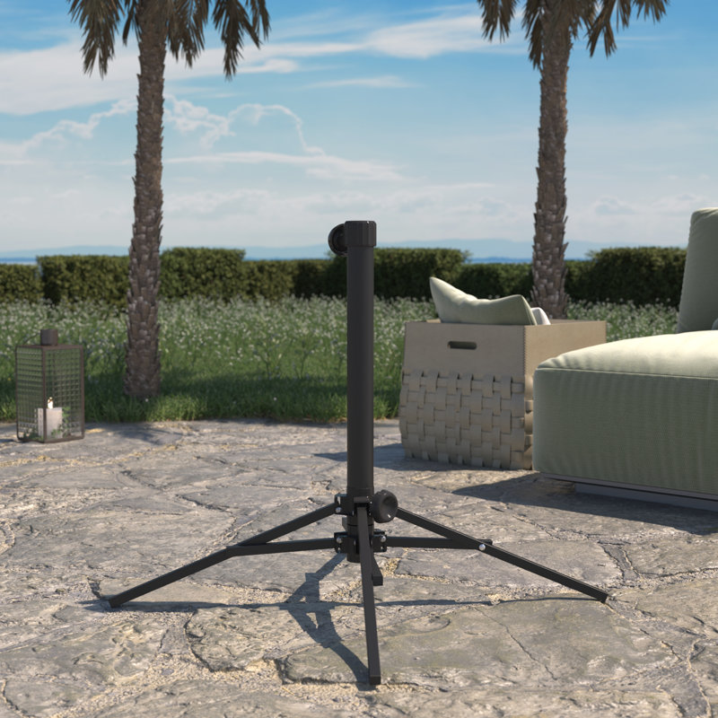 Base de parasol noire avec deux sacs à remplir