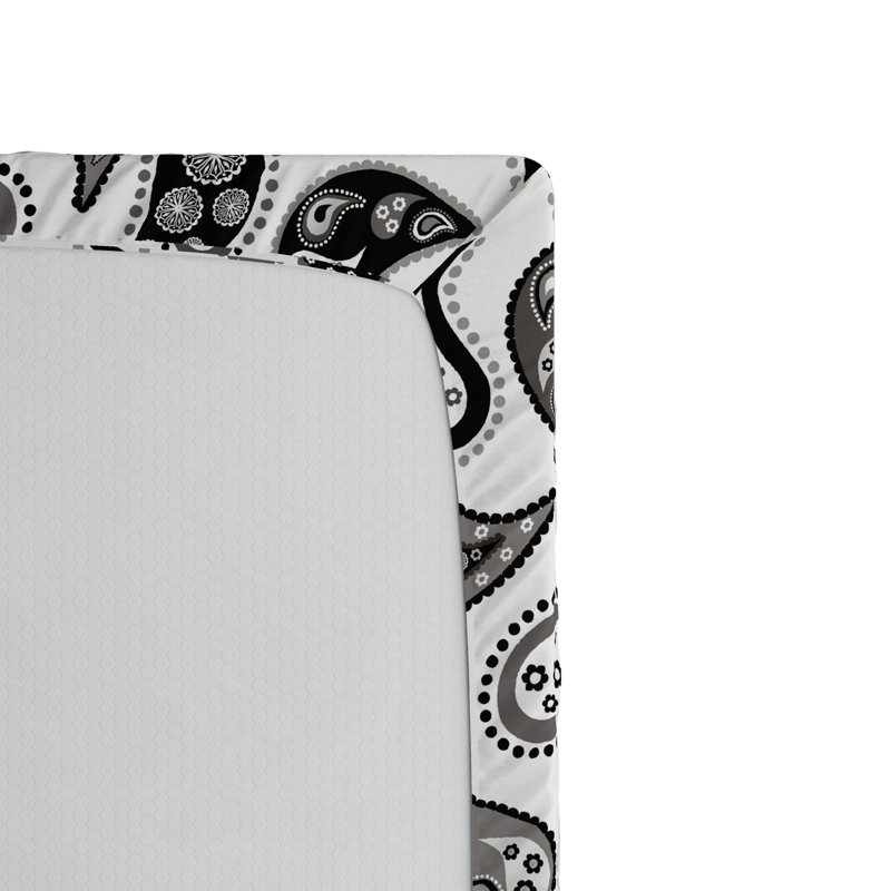 Microfiber Paisley Fitted Sheet, Full Fitted Sheet