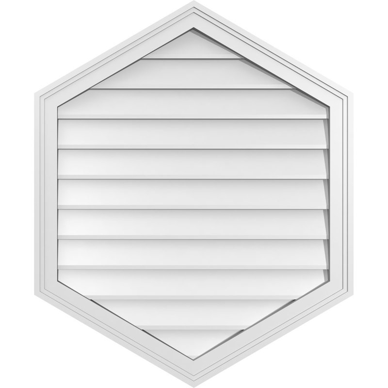 Ventilé vertical à pignon vertical 7/12 po, H 1,5 po x l 28 po x L 34 po
