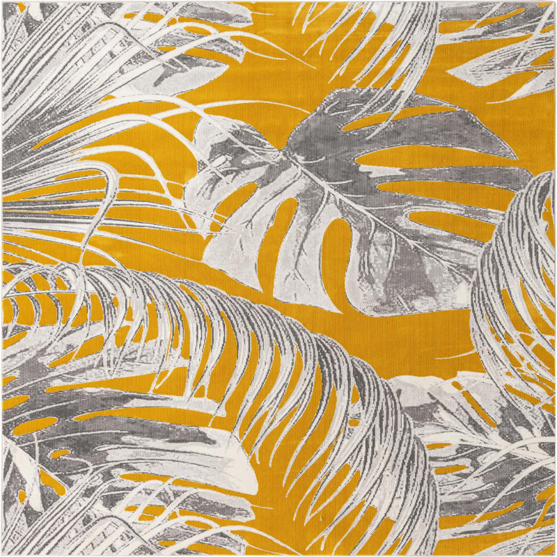 Adalheida Floral Indoor Rug, Square 7'10"