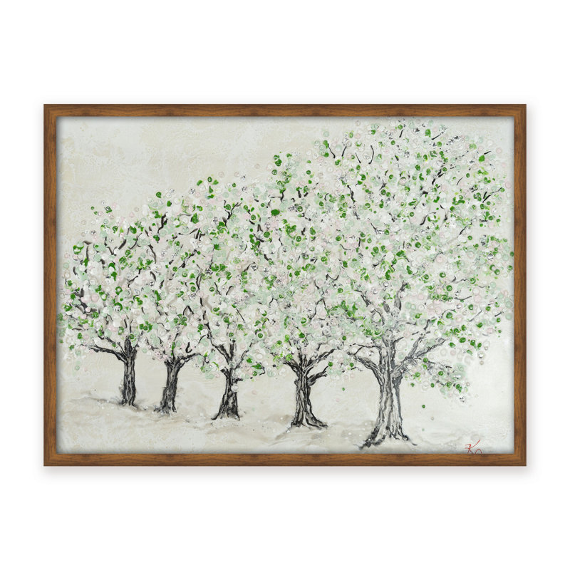 Nature Inspired "Springtime Serenity" Canvas Wall Art By , 30" H x 40" W, Framed Canvas, Beige