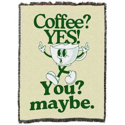 Café Pure Country Weavers Oui. Vous voulez. Jeté en tapisserie tissé à partir de coton - fabriqué aux États-Unis (62 x 82)