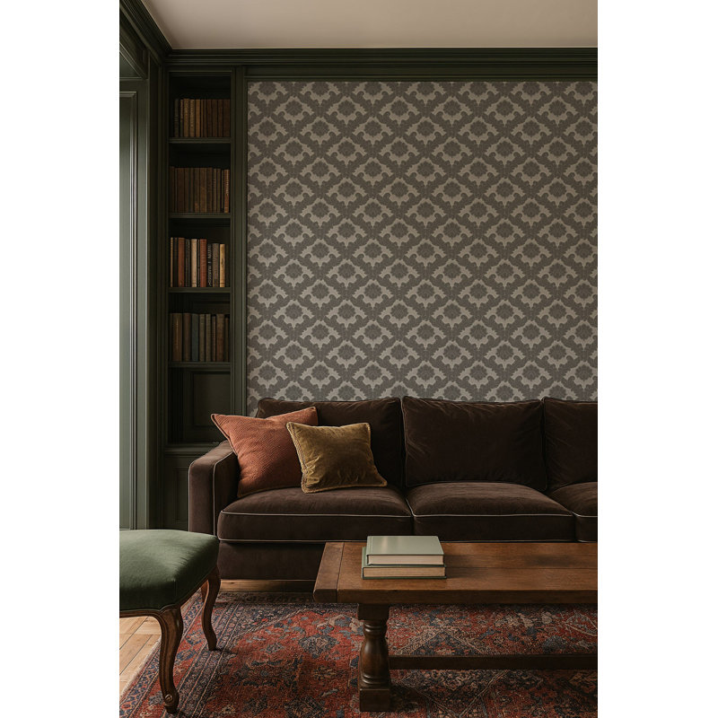 Drawing Room Leaf - Driftwood Wallpaper