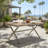 55.12" Rectangular Patio Table with X-Shaped Legs