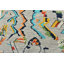 Tapis gris nouvel âge en laine 8 pi x 10 pi 3 po Motoaki