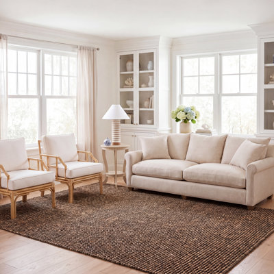 Natural Fibre Couture 110% jute tissé à la main à 80%; Tapis 20% coton sans motif