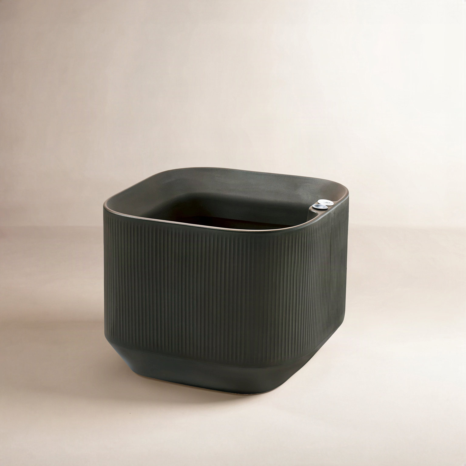 Mod Planter Box, 20" x 20" x 16"H - Low Square Plant Box, Olive
