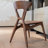 17.91" Nut-brown Solid back side Chair(Set of 2)