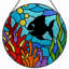 Vitrail de vitrail sous l'eau 7,8 "H-536055871
