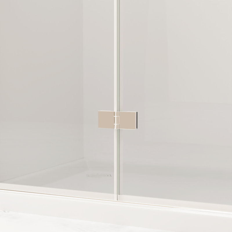Afton 36"x72" Bifold Shower Door with 1/4" Tempered Glass & Aluminum Frame, Chrome