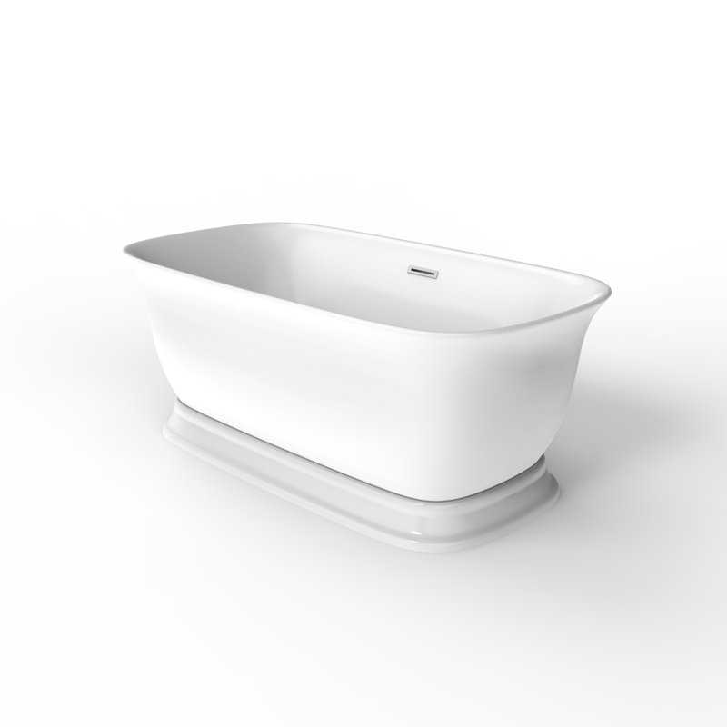 Bethany 59'' x 31.5'' Soaking Acrylic Bathtub, White