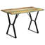 Lyly Solid Wood Top Metal Base Dining Table-1481464170