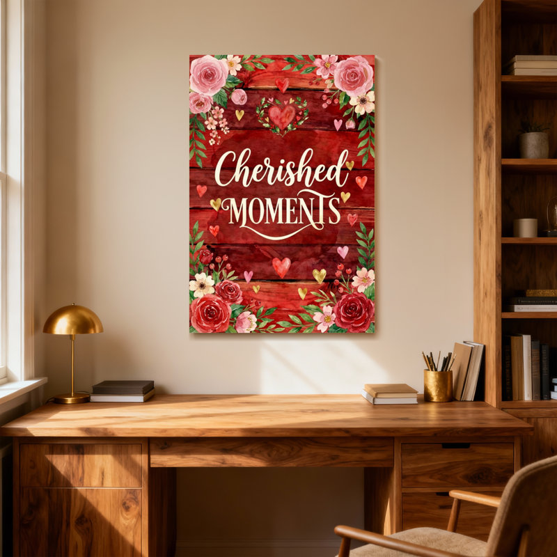 Motif floral de la Saint-Valentin, H 18 po x l 12 po