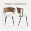 Chaises de salle à manger confortables, style campagnard à structure métallique en rotin pour la cuisine