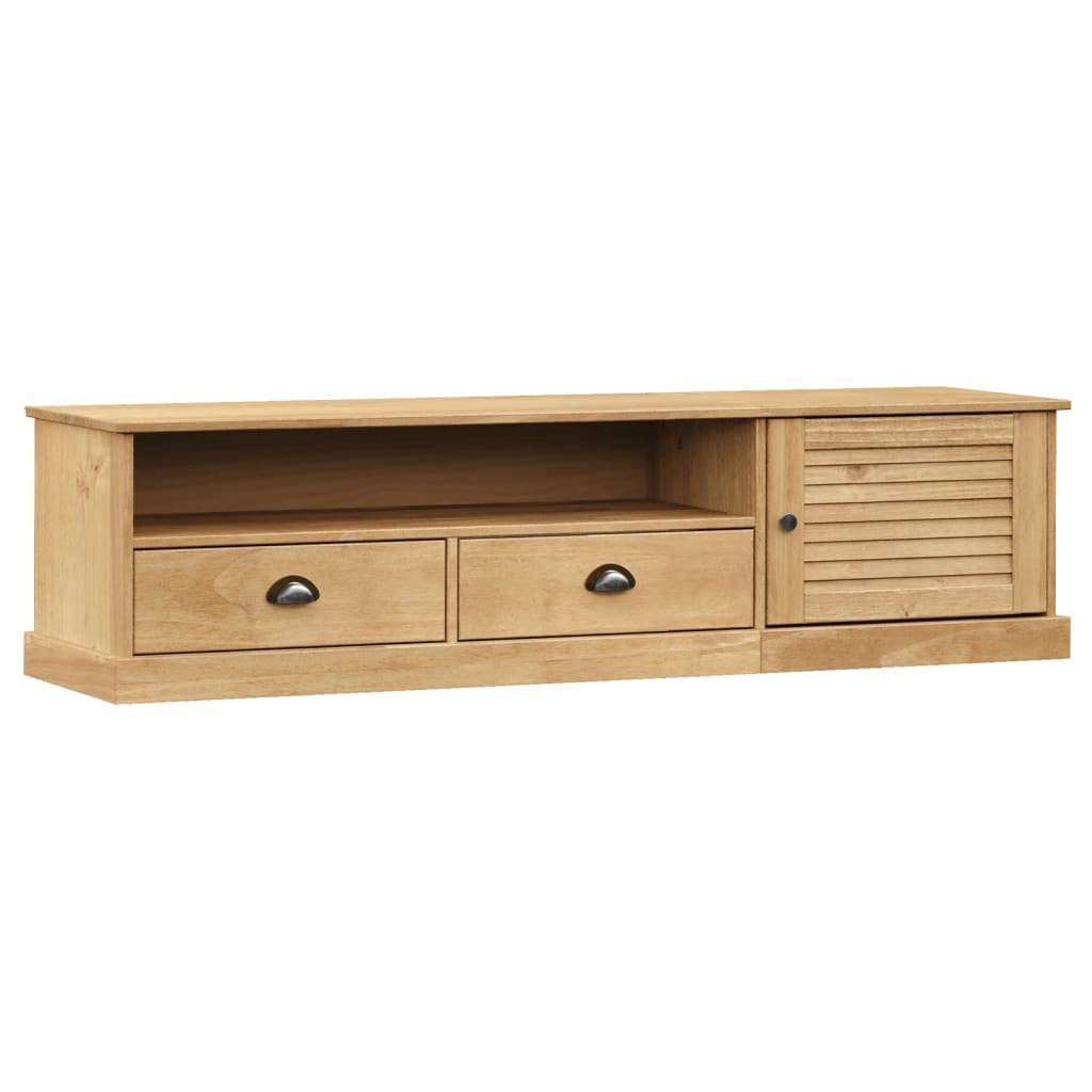VIDAXL TV Cabinet Pine Wood Brown 156x40x40 cm - Image 3