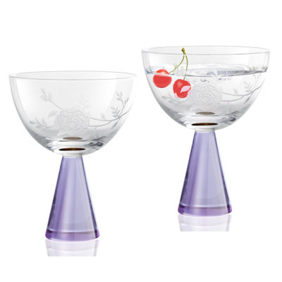 Peony Purple Coupe set of 2