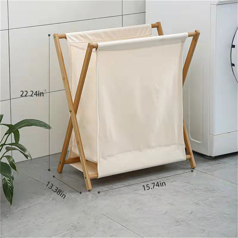 Fabric Laundry Hamper with Handles, 22.24" H x 15.74 W x 13.38" D