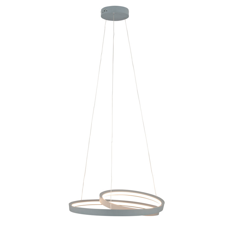 Crumley 2 - Light Grey LED Geometric Pendant