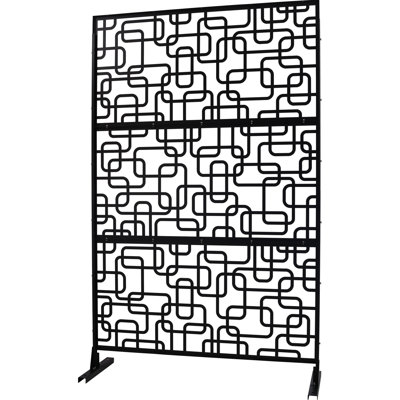 Freestanding Metal Privacy Fence 76" H48" W - Adds To Outdoor Areas Deck, Patio, Pool Black, Screen Indoor & Spaces Balcony, Garden Rust