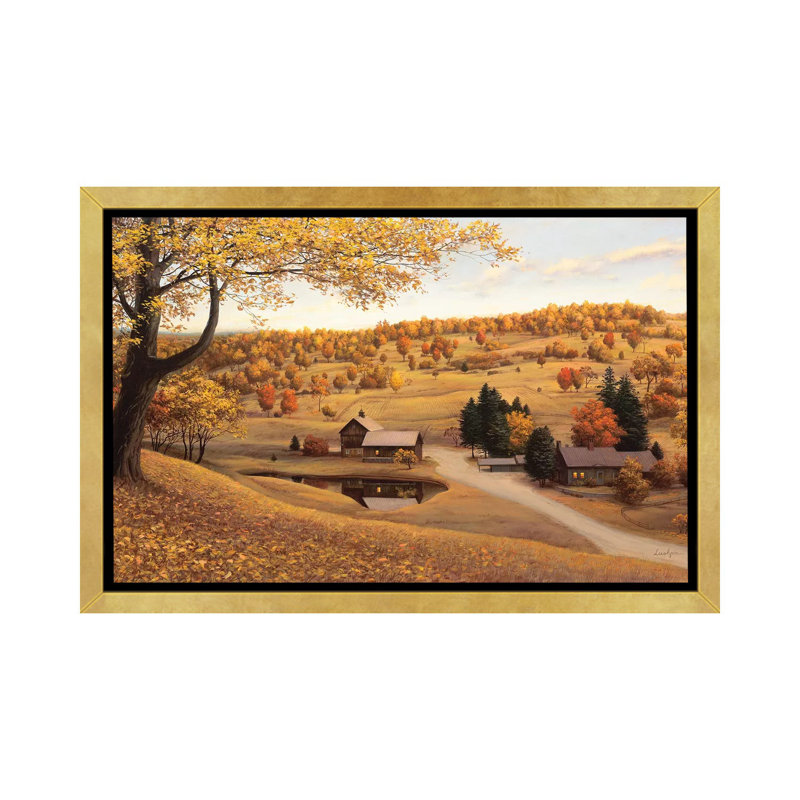 «Vermont Farm», reproduction de photo, H 40 po x l 60 po x 1,5 po, Encadrement doré