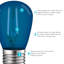 Luxrite 24-Pack S14 Edison LED Blue Light Bulb 0.5W Coloured LED Bulbs For Outdoor String Lights UL Listed E26 Base Indoor Outdoor