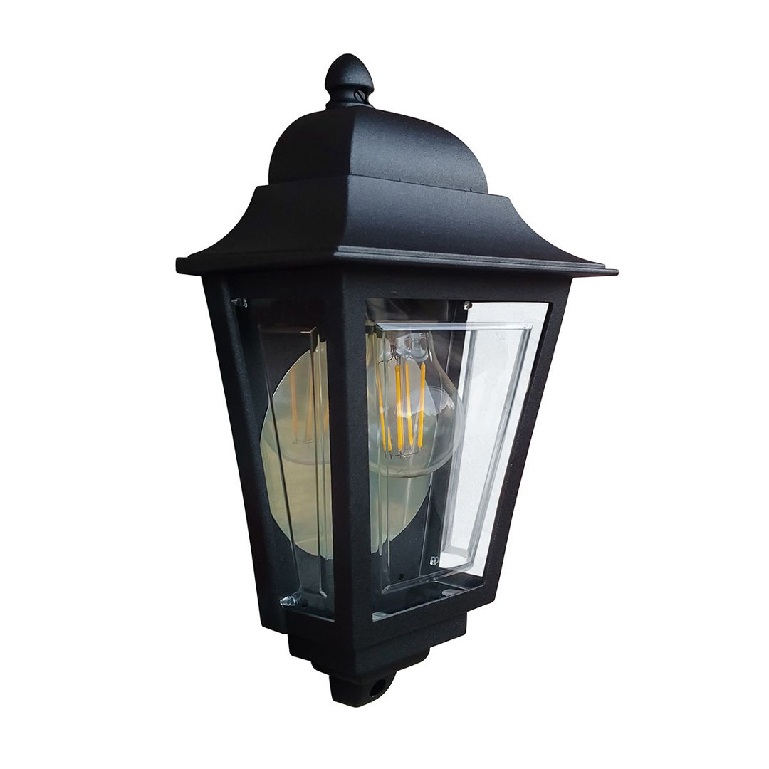 Angenita 32.5cm H Clear Glass Outdoor Wall Lantern