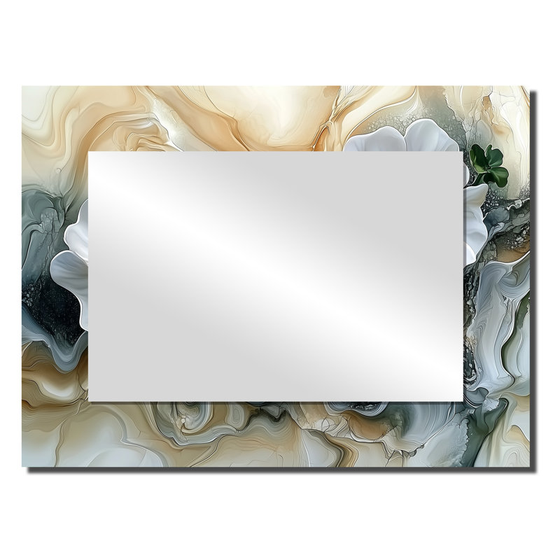 Printemps symphonie abstraite de géraniums - art mural miroir floral - imprimé sur métal, 24 po x 32 po