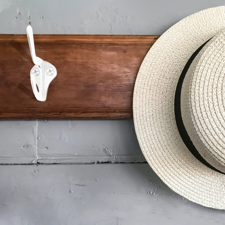 Classic 3-inch Double Hat and Coat Wall Mounted Hook Rack