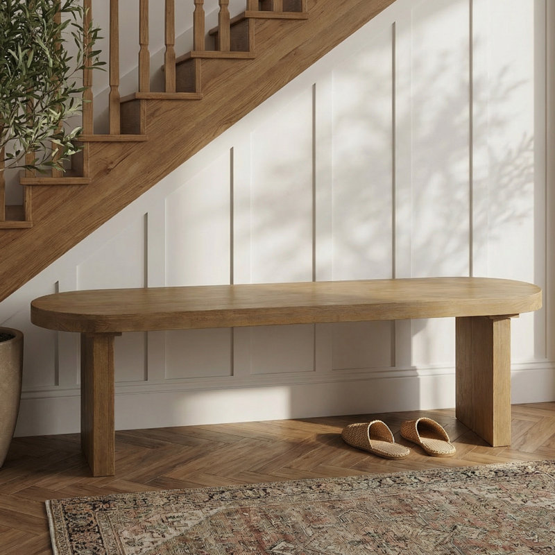 Banc en bois avec pieds robustes