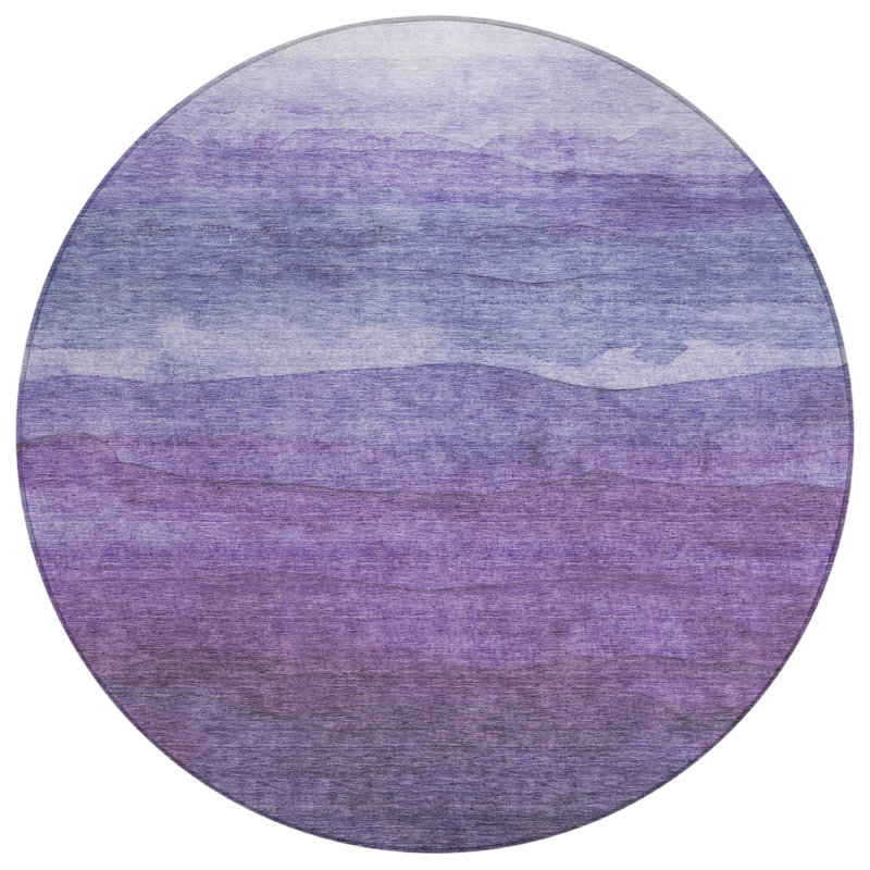 Elien Purple Washable Indoor-Outdoor Rug - LOOMLAN, 3' x 5'