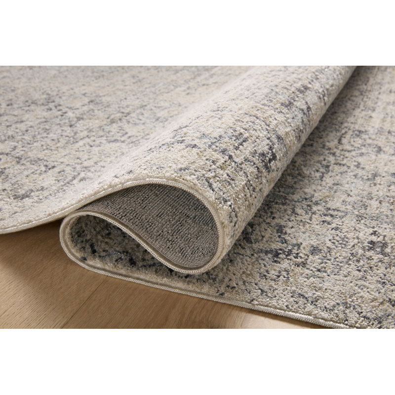 Stone and Mist Wool Synthetic Rectangular Accent Rug 2'-3" x 3'-10"