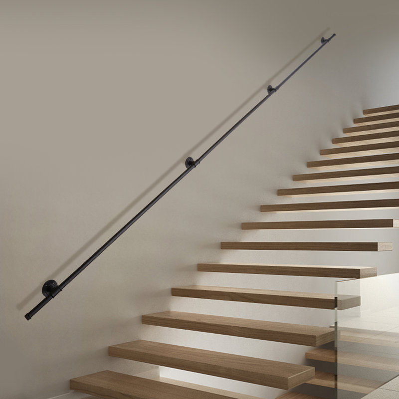 155 po Mains courantes de tuyau de loft industriel pour escalier