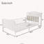 Lit plateforme en métal pour deux enfants avec éclairage intégré, panneau rembourré et tête de lit avec rangement, blanc-1260896241-1260896255