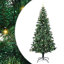 vidaXL Artificial Pre-lit Christmas Tree Green PVC and Metal-457566952