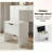 Modern Makeup Vanity with Glass Top, Hollywood Lighted Mirror & 13 Drawers, White Vanity Desk with Stool